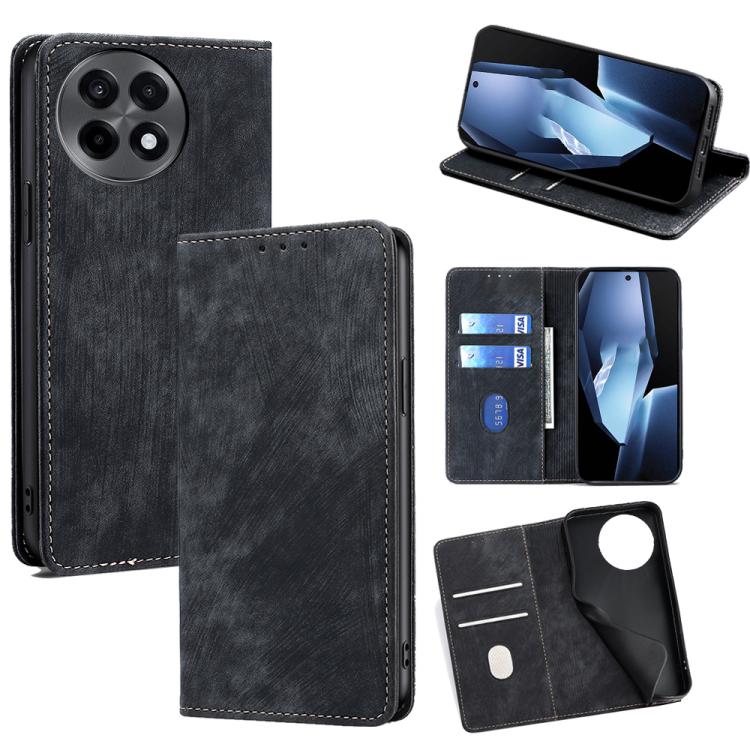 Custodia in pelle magnetica con blocco RFID per OnePlus Nord 5 e Ace 5 Ultra