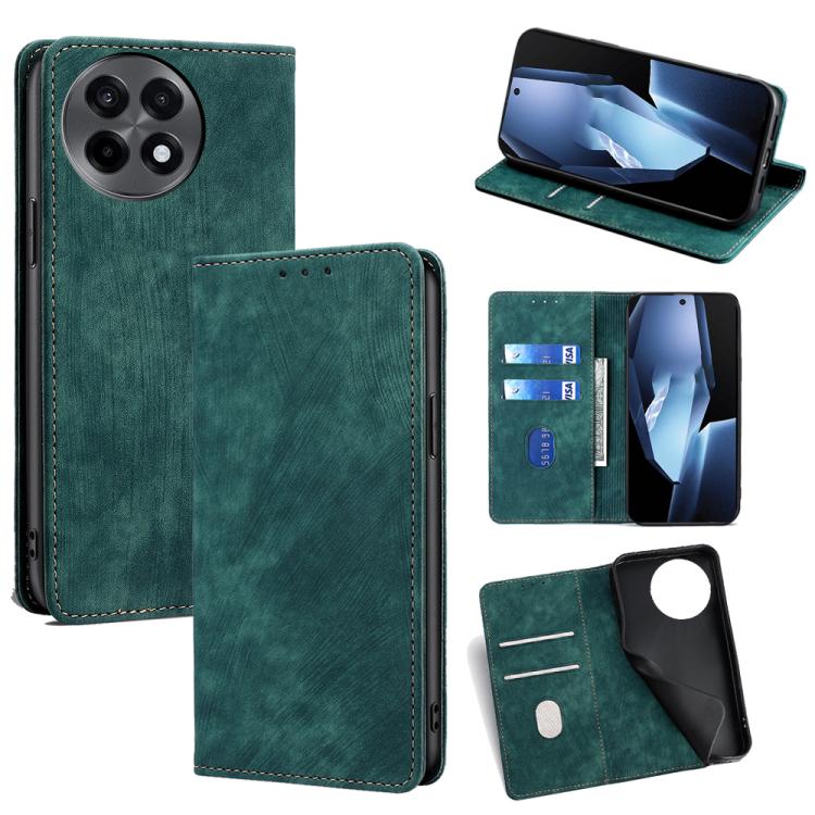 Custodia in pelle magnetica con blocco RFID per OnePlus Nord 5 e Ace 5 Ultra