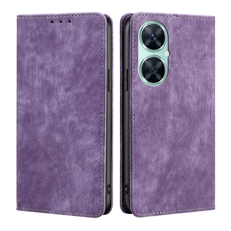 Custodia in pelle magnetica con blocco RFID per Huawei nova 12