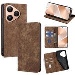 Custodia per telefono in pelle magnetica con spazzola antifurto RFID, For Huawei Pura 80 5G, For Huawei nova 14 Ultra 5G, For Huawei nova 14 Pro 5G, For Huawei nova 14 5G