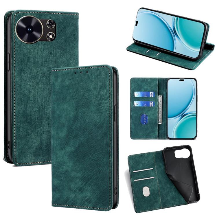 Custodia in pelle magnetica con blocco RFID per Huawei Nova 15