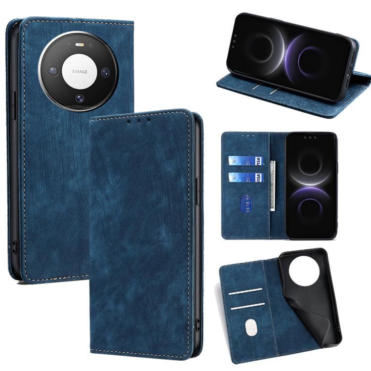 Custodia in pelle magnetica con blocco RFID per Huawei Nova 15