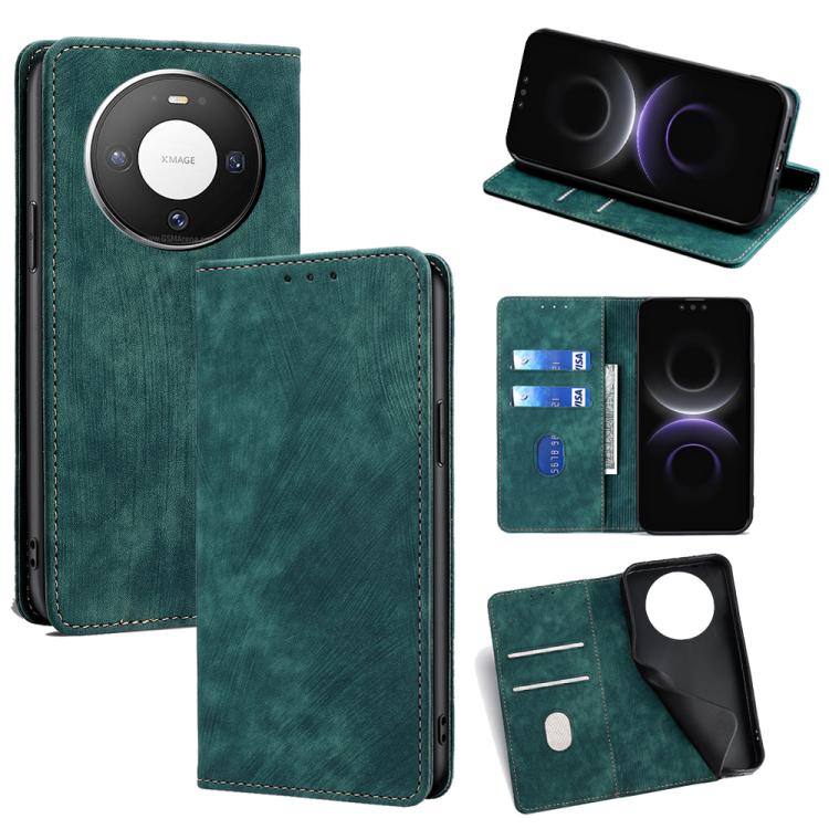 Custodia in pelle magnetica con blocco RFID per Huawei Nova 15