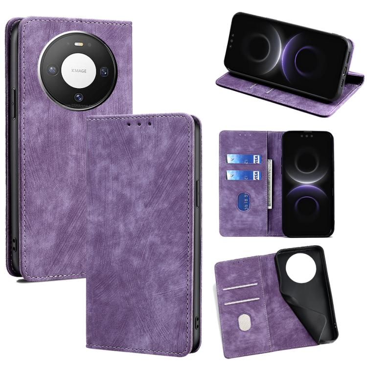 Custodia in pelle magnetica con blocco RFID per Huawei Nova 15