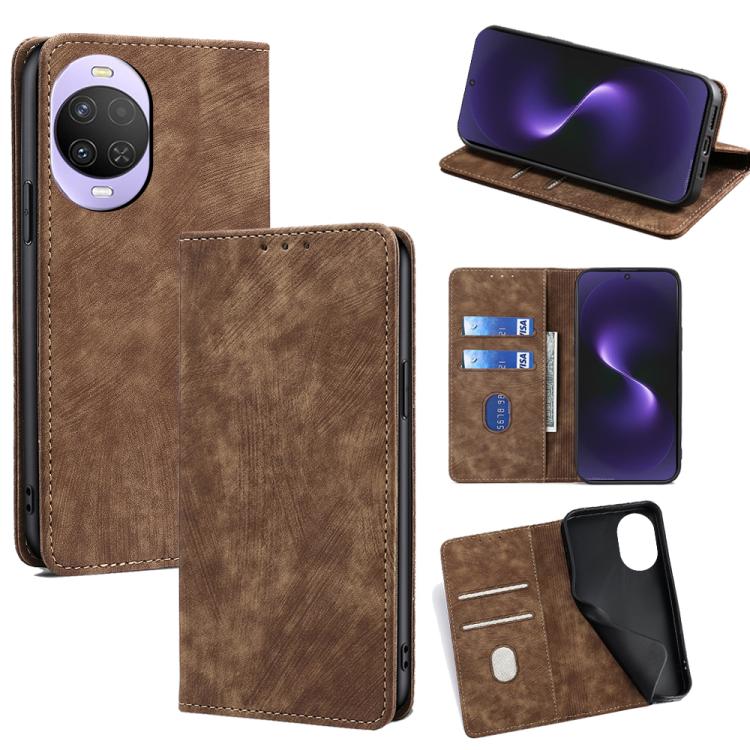 Custodia in pelle magnetica con blocco RFID per Huawei Nova 15