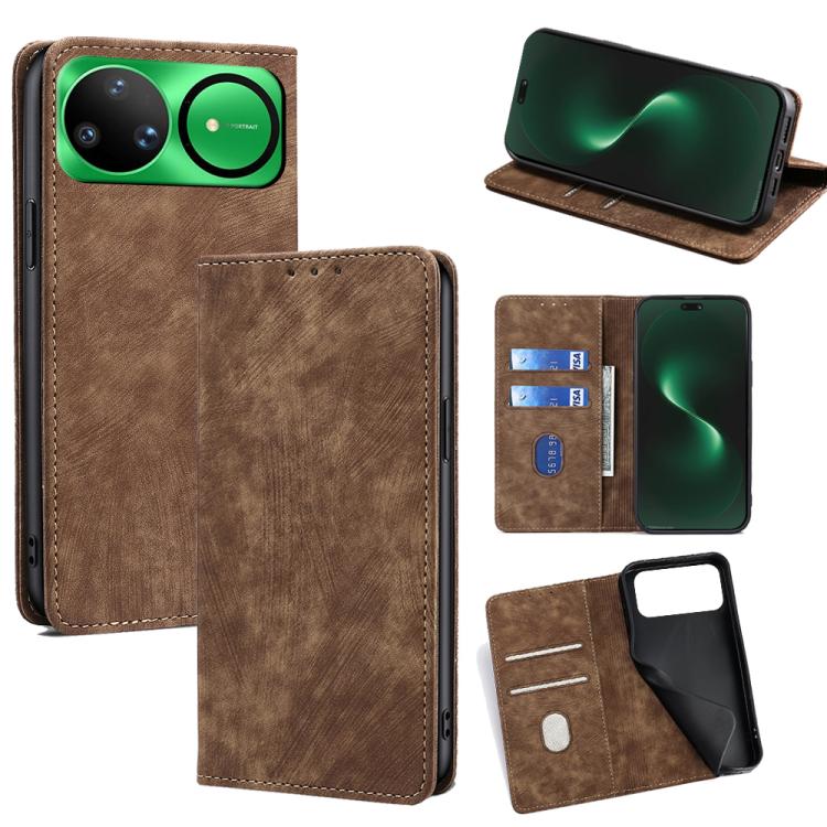 Custodia pelle magnetica con blocco RFID per Huawei Enjoy 90 Pro Max 5G