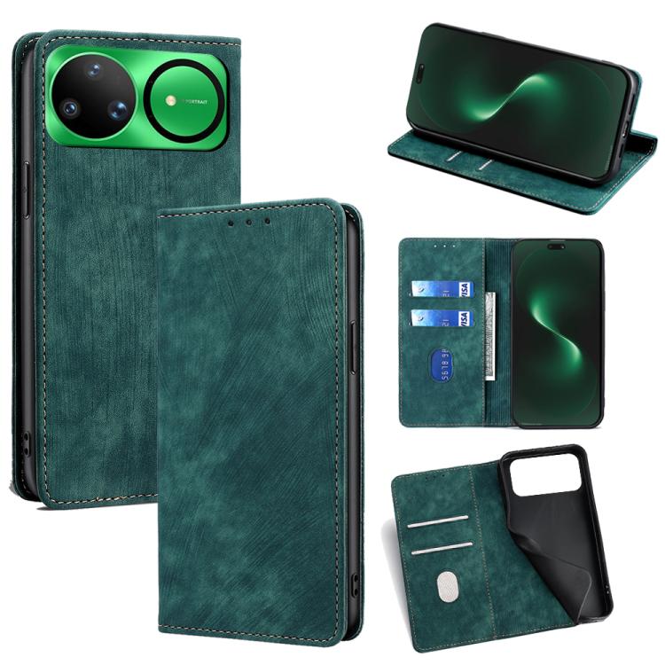 Custodia pelle magnetica con blocco RFID per Huawei Enjoy 90 Pro Max 5G