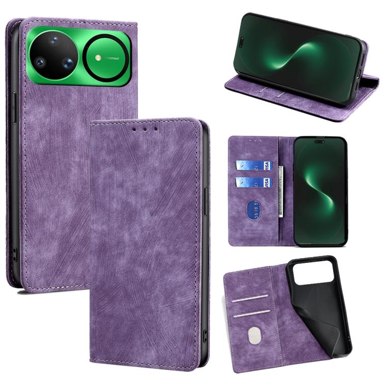 Custodia pelle magnetica con blocco RFID per Huawei Enjoy 90 Pro Max 5G