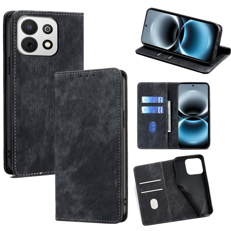 Custodia pelle magnetica con blocco RFID per Huawei Enjoy 90 Pro Max 5G