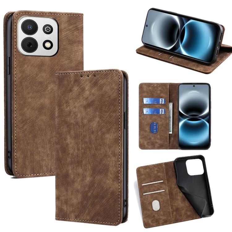 Custodia pelle magnetica con blocco RFID per Huawei Enjoy 90 Pro Max 5G