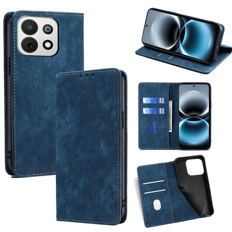 Custodia pelle magnetica con blocco RFID per Huawei Enjoy 90 Pro Max 5G