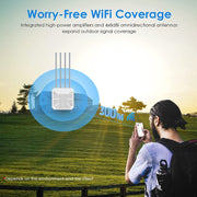 Wavlink WN573HX1 WiFi 6 AX1800 Estensore WiFi da esterno a doppia banda a lungo raggio, WN573HX1