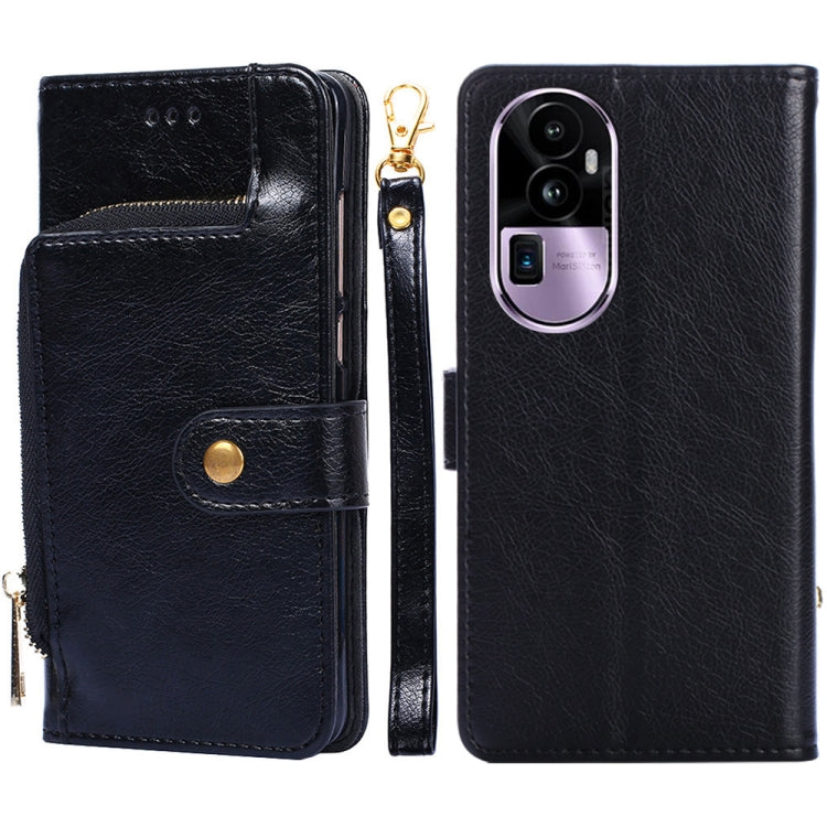 Custodia per cellulare in pelle con cerniera, For OPPO Reno11 F 5G, For OPPO Find X7 5G, For OPPO Find X7 Ultra 5G, For OPPO Reno10 Pro+ 5G, For OPPO A1 5G