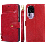 Custodia per cellulare in pelle con cerniera, For OPPO Reno11 F 5G, For OPPO Find X7 5G, For OPPO Find X7 Ultra 5G, For OPPO Reno10 Pro+ 5G, For OPPO A1 5G