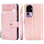 Custodia per cellulare in pelle con cerniera, For OPPO Reno11 F 5G, For OPPO Find X7 5G, For OPPO Find X7 Ultra 5G, For OPPO Reno10 Pro+ 5G, For OPPO A1 5G