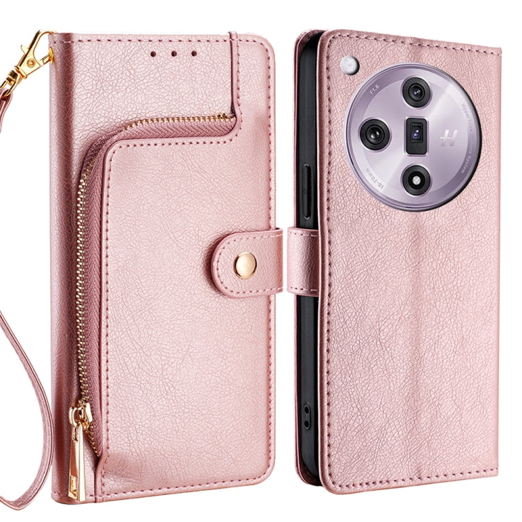 Custodia per cellulare in pelle con cerniera, For OPPO Reno11 F 5G, For OPPO Find X7 5G, For OPPO Find X7 Ultra 5G, For OPPO Reno10 Pro+ 5G, For OPPO A1 5G