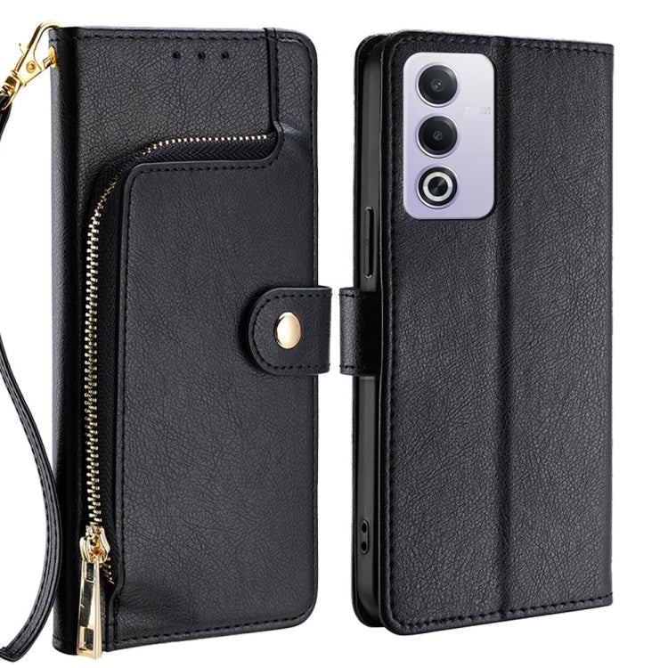 Custodia per cellulare in pelle con cerniera, For OPPO Reno13 F 5G / 4G, For OPPO A3 5G India, For OPPO Reno12 F 5G, For OPPO A3 Pro 5G India, For OPPO Reno12 5G Global, For OPPO A60 4G Global