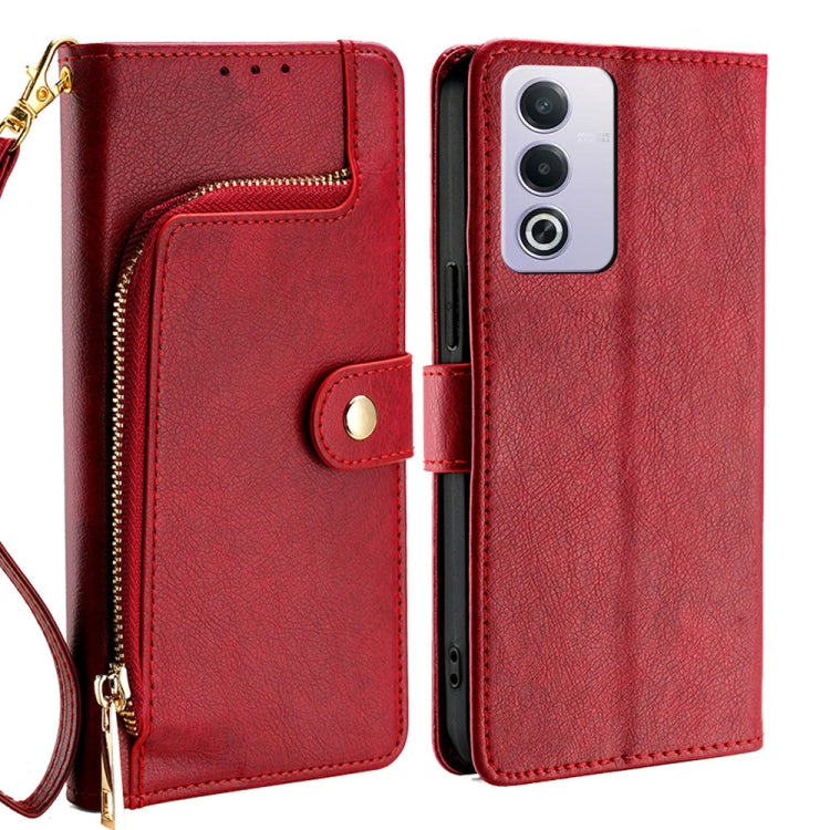 Custodia per cellulare in pelle con cerniera, For OPPO Reno13 F 5G / 4G, For OPPO A3 5G India, For OPPO Reno12 F 5G, For OPPO A3 Pro 5G India, For OPPO Reno12 5G Global, For OPPO A60 4G Global