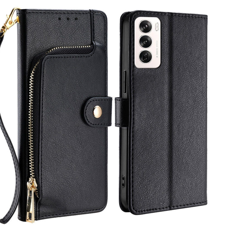 Custodia per cellulare in pelle con cerniera, For OPPO Reno13 F 5G / 4G, For OPPO A3 5G India, For OPPO Reno12 F 5G, For OPPO A3 Pro 5G India, For OPPO Reno12 5G Global, For OPPO A60 4G Global