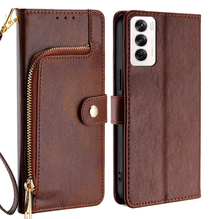 Custodia per cellulare in pelle con cerniera, For OPPO Reno13 F 5G / 4G, For OPPO A3 5G India, For OPPO Reno12 F 5G, For OPPO A3 Pro 5G India, For OPPO Reno12 5G Global, For OPPO A60 4G Global