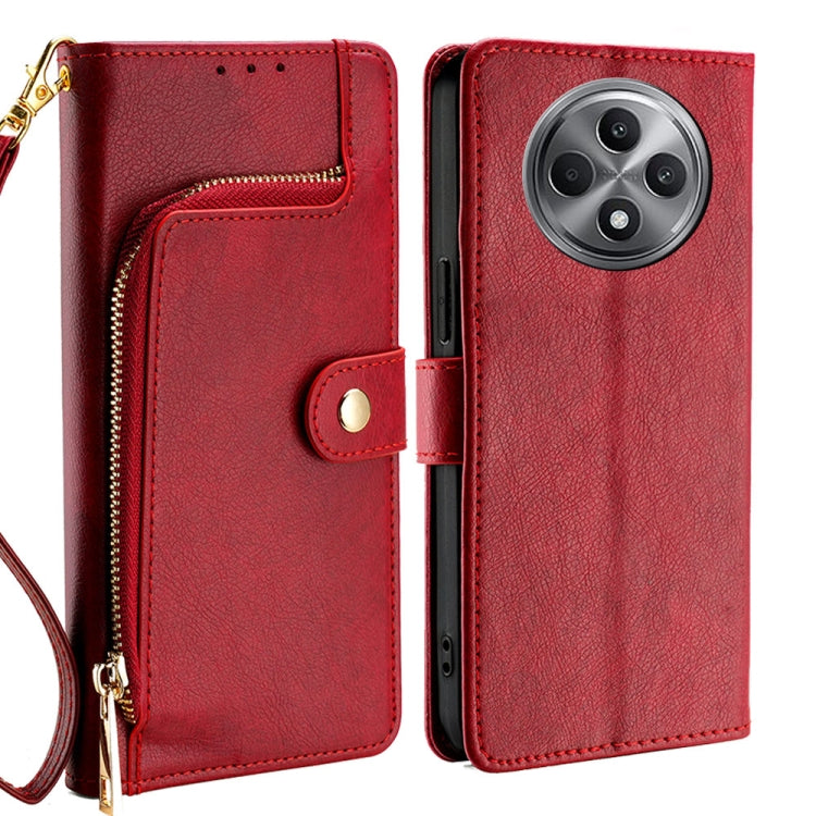 Custodia per cellulare in pelle con cerniera, For OPPO Reno13 F 5G / 4G, For OPPO A3 5G India, For OPPO Reno12 F 5G, For OPPO A3 Pro 5G India, For OPPO Reno12 5G Global, For OPPO A60 4G Global