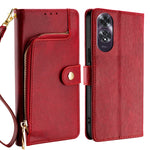Custodia per cellulare in pelle con cerniera, For OPPO Reno13 F 5G / 4G, For OPPO A3 5G India, For OPPO Reno12 F 5G, For OPPO A3 Pro 5G India, For OPPO Reno12 5G Global, For OPPO A60 4G Global