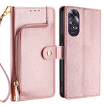 Custodia per cellulare in pelle con cerniera, For OPPO Reno13 F 5G / 4G, For OPPO A3 5G India, For OPPO Reno12 F 5G, For OPPO A3 Pro 5G India, For OPPO Reno12 5G Global, For OPPO A60 4G Global