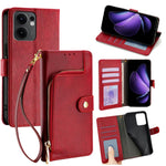 Custodia per cellulare in pelle con cerniera, For OPPO Reno13 F 5G / 4G, For OPPO A3 5G India, For OPPO Reno12 F 5G, For OPPO A3 Pro 5G India, For OPPO Reno12 5G Global, For OPPO A60 4G Global