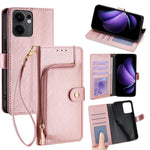 Custodia per cellulare in pelle con cerniera, For OPPO Reno13 F 5G / 4G, For OPPO A3 5G India, For OPPO Reno12 F 5G, For OPPO A3 Pro 5G India, For OPPO Reno12 5G Global, For OPPO A60 4G Global