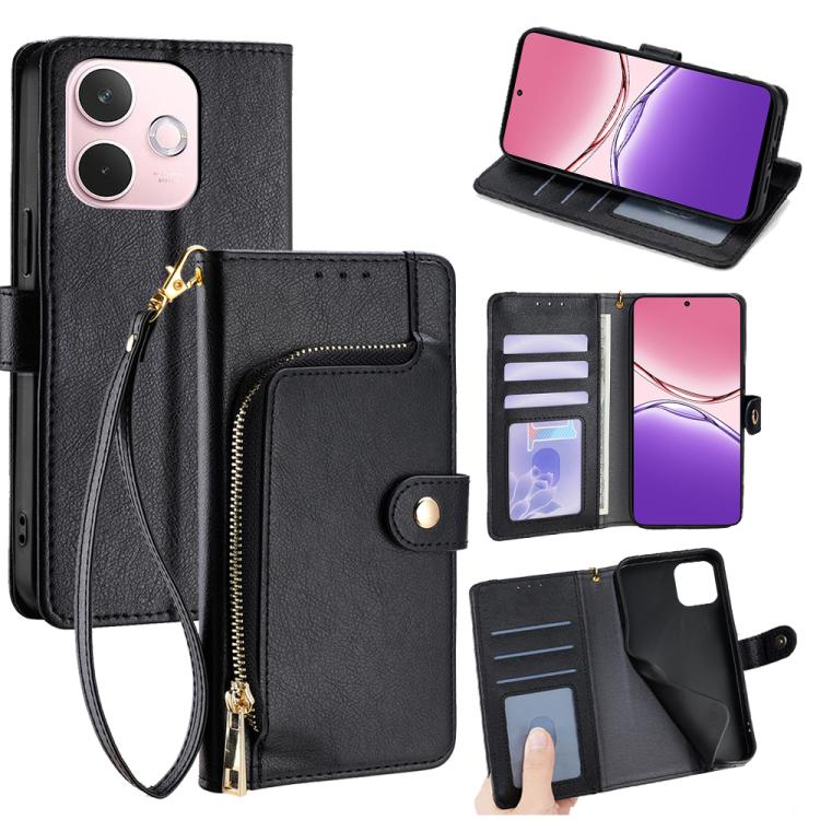 Custodia per cellulare in pelle con cerniera, For OPPO A5 5G 2025 Global, For OPPO Find X8s+ 5G, For OPPO Find X8s 5G, For OPPO Find X8 Ultra 5G, For OPPO F29 5G Global, For OPPO A5 Pro 5G Global