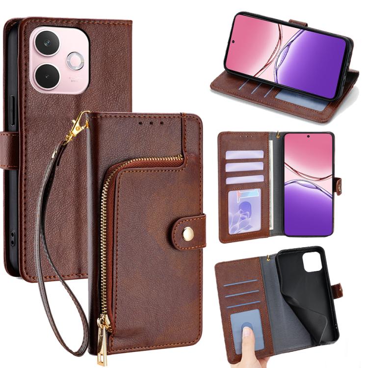 Custodia per cellulare in pelle con cerniera, For OPPO A5 5G 2025 Global, For OPPO Find X8s+ 5G, For OPPO Find X8s 5G, For OPPO Find X8 Ultra 5G, For OPPO F29 5G Global, For OPPO A5 Pro 5G Global