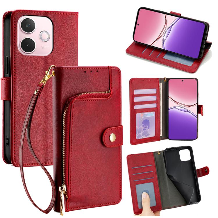 Custodia per cellulare in pelle con cerniera, For OPPO A5 5G 2025 Global, For OPPO Find X8s+ 5G, For OPPO Find X8s 5G, For OPPO Find X8 Ultra 5G, For OPPO F29 5G Global, For OPPO A5 Pro 5G Global