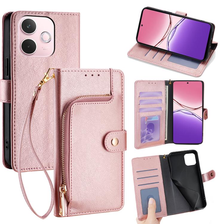 Custodia per cellulare in pelle con cerniera, For OPPO A5 5G 2025 Global, For OPPO Find X8s+ 5G, For OPPO Find X8s 5G, For OPPO Find X8 Ultra 5G, For OPPO F29 5G Global, For OPPO A5 Pro 5G Global
