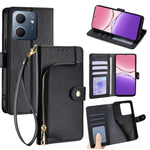 Custodia per cellulare in pelle con cerniera per OPPO Find X9 5G e modelli