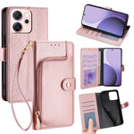 Custodia per cellulare in pelle con cerniera per OPPO Find X9 5G e modelli