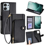 Custodia per cellulare in pelle con cerniera per OPPO Find X9 5G e modelli