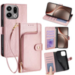 Custodia per cellulare in pelle con cerniera per OPPO Find X9 5G e modelli