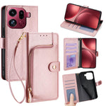 Custodia per cellulare in pelle con cerniera per OPPO Find X9 5G e modelli