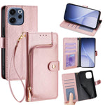 Custodia pelle con cerniera per OPPO Find X9s Pro 5G e modelli compatibili