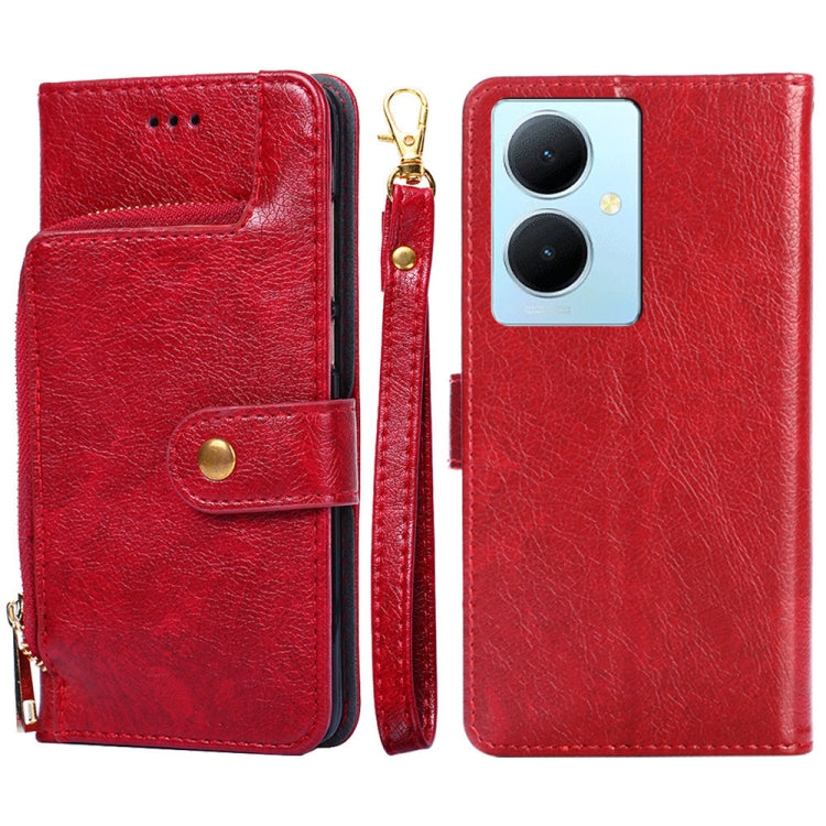 Custodia per cellulare in pelle con cerniera, For vivo Y100 5G IDN, For vivo Y78 Plus 5G