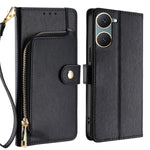 Custodia per cellulare in pelle con cerniera, For vivo X100s, For vivo Y38 5G / T3x Global, For vivo V30e 5G Global, For vivo iQOO Z9x 5G, For vivo iQOO Z9 Turbo, For vivo Y03 4G