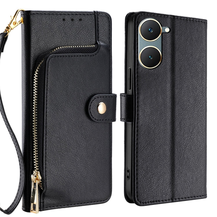 Custodia per cellulare in pelle con cerniera, For vivo X100s, For vivo Y38 5G / T3x Global, For vivo V30e 5G Global, For vivo iQOO Z9x 5G, For vivo iQOO Z9 Turbo, For vivo Y03 4G