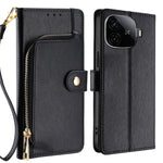 Custodia per cellulare in pelle con cerniera, For vivo X100s, For vivo Y38 5G / T3x Global, For vivo V30e 5G Global, For vivo iQOO Z9x 5G, For vivo iQOO Z9 Turbo, For vivo Y03 4G