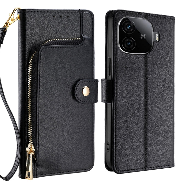 Custodia per cellulare in pelle con cerniera, For vivo X100s, For vivo Y38 5G / T3x Global, For vivo V30e 5G Global, For vivo iQOO Z9x 5G, For vivo iQOO Z9 Turbo, For vivo Y03 4G