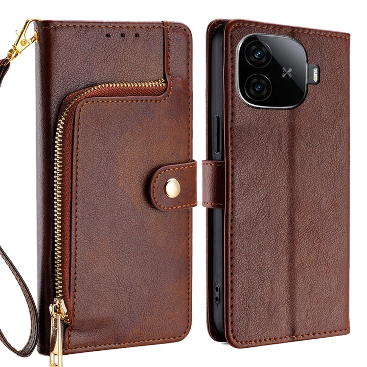 Custodia per cellulare in pelle con cerniera, For vivo X100s, For vivo Y38 5G / T3x Global, For vivo V30e 5G Global, For vivo iQOO Z9x 5G, For vivo iQOO Z9 Turbo, For vivo Y03 4G
