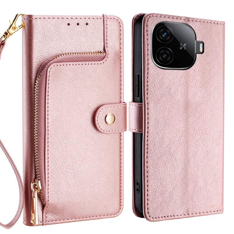 Custodia per cellulare in pelle con cerniera, For vivo X100s, For vivo Y38 5G / T3x Global, For vivo V30e 5G Global, For vivo iQOO Z9x 5G, For vivo iQOO Z9 Turbo, For vivo Y03 4G