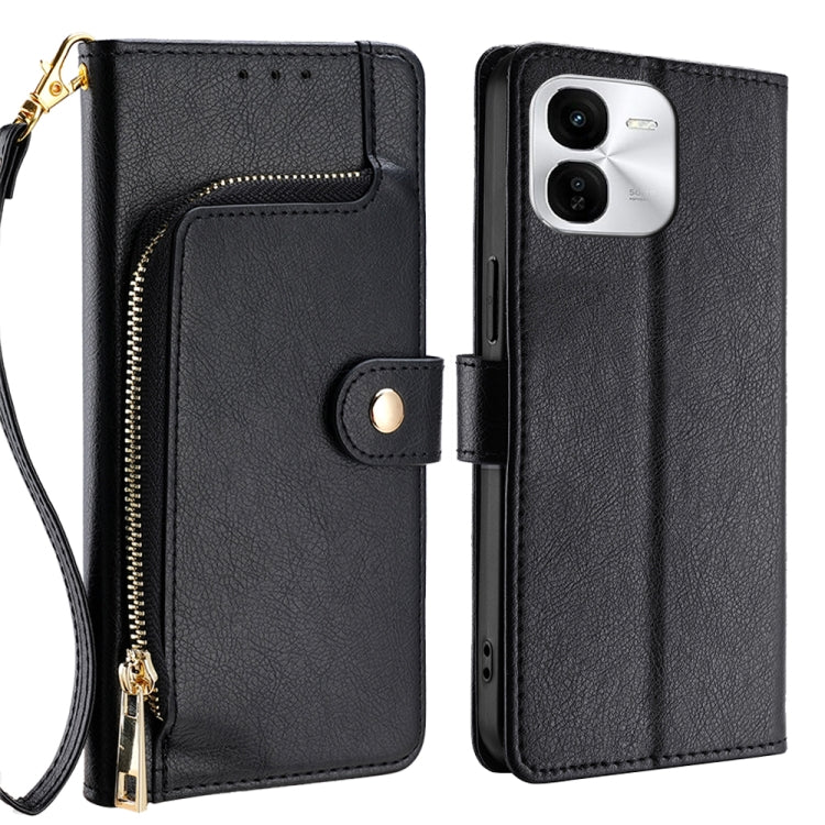 Custodia per cellulare in pelle con cerniera, For vivo X100s, For vivo Y38 5G / T3x Global, For vivo V30e 5G Global, For vivo iQOO Z9x 5G, For vivo iQOO Z9 Turbo, For vivo Y03 4G