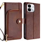 Custodia per cellulare in pelle con cerniera, For vivo X100s, For vivo Y38 5G / T3x Global, For vivo V30e 5G Global, For vivo iQOO Z9x 5G, For vivo iQOO Z9 Turbo, For vivo Y03 4G