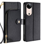 Custodia per cellulare in pelle con cerniera, For vivo V50 5G, For vivo X200 Pro 5G, For vivo Y300 Pro 5G, For vivo S19 Pro, For vivo S19, For vivo Y28 4G