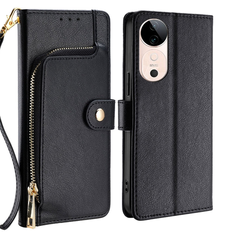 Custodia per cellulare in pelle con cerniera, For vivo V50 5G, For vivo X200 Pro 5G, For vivo Y300 Pro 5G, For vivo S19 Pro, For vivo S19, For vivo Y28 4G